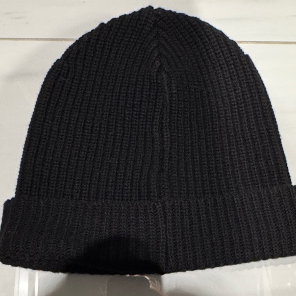 Celine Black Ribbed Beanie - Picture 3 of 3